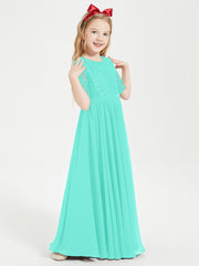 Lace Top Half Sleeved Junior Bridesmaids Dresses Spa
