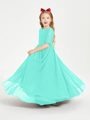 Lace Top Half Sleeved Junior Bridesmaids Dresses Spa