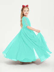 Lace Top Half Sleeved Junior Bridesmaids Dresses Spa