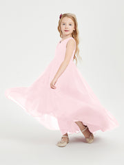 Cascading Skirt Boho Dresses for Junior Bridesmaids Blushing Pink