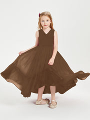 Cascading Skirt Boho Dresses for Junior Bridesmaids Brown
