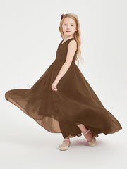 Cascading Skirt Boho Dresses for Junior Bridesmaids Brown
