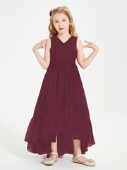 Cascading Skirt Boho Dresses for Junior Bridesmaids Cabernet