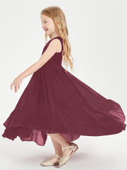 Cascading Skirt Boho Dresses for Junior Bridesmaids Cabernet