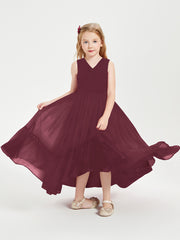 Cascading Skirt Boho Dresses for Junior Bridesmaids Cabernet