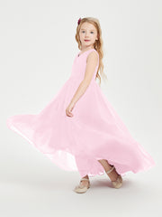 Cascading Skirt Boho Dresses for Junior Bridesmaids Candy Pink