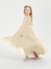 Cascading Skirt Boho Dresses for Junior Bridesmaids Champagne