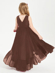 Cascading Skirt Boho Dresses for Junior Bridesmaids Chocolate