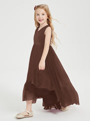 Cascading Skirt Boho Dresses for Junior Bridesmaids Chocolate