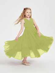 Cascading Skirt Boho Dresses for Junior Bridesmaids Clover