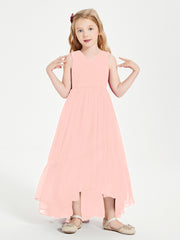Cascading Skirt Boho Dresses for Junior Bridesmaids Coral