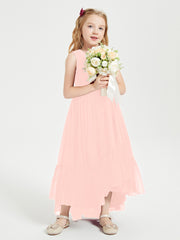 Cascading Skirt Boho Dresses for Junior Bridesmaids Coral