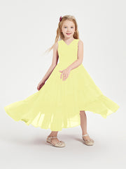 Cascading Skirt Boho Dresses for Junior Bridesmaids Daffodil