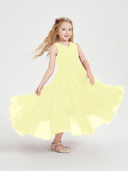 Cascading Skirt Boho Dresses for Junior Bridesmaids Daffodil
