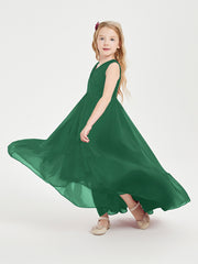 Cascading Skirt Boho Dresses for Junior Bridesmaids Dark Green