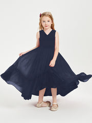 Cascading Skirt Boho Dresses for Junior Bridesmaids Dark Navy