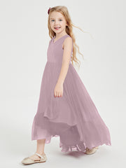 Cascading Skirt Boho Dresses for Junior Bridesmaids Dusk