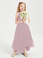 Cascading Skirt Boho Dresses for Junior Bridesmaids Dusk