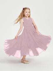 Cascading Skirt Boho Dresses for Junior Bridesmaids Dusk