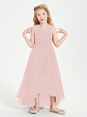 Cascading Skirt Boho Dresses for Junior Bridesmaids Dusty Rose