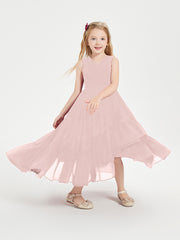 Cascading Skirt Boho Dresses for Junior Bridesmaids Dusty Rose