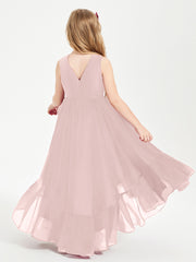 Cascading Skirt Boho Dresses for Junior Bridesmaids Dusty Rose