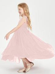 Cascading Skirt Boho Dresses for Junior Bridesmaids Dusty Rose