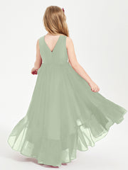 Cascading Skirt Boho Dresses for Junior Bridesmaids Dusty Sage
