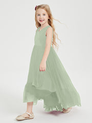 Cascading Skirt Boho Dresses for Junior Bridesmaids Dusty Sage