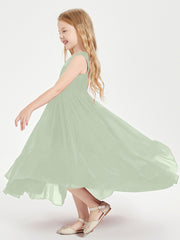 Cascading Skirt Boho Dresses for Junior Bridesmaids Dusty Sage