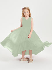 Cascading Skirt Boho Dresses for Junior Bridesmaids Dusty Sage