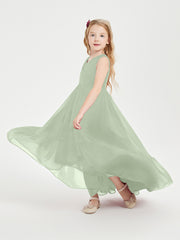 Cascading Skirt Boho Dresses for Junior Bridesmaids Dusty Sage