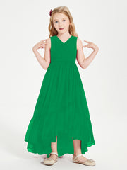 Cascading Skirt Boho Dresses for Junior Bridesmaids Emerald