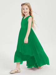 Cascading Skirt Boho Dresses for Junior Bridesmaids Emerald