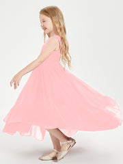 Cascading Skirt Boho Dresses for Junior Bridesmaids Flamingo