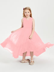 Cascading Skirt Boho Dresses for Junior Bridesmaids Flamingo