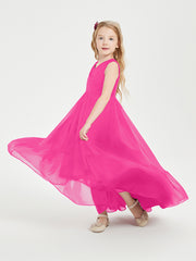 Cascading Skirt Boho Dresses for Junior Bridesmaids Fuchsia