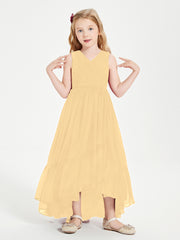 Cascading Skirt Boho Dresses for Junior Bridesmaids Gold