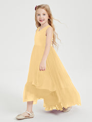 Cascading Skirt Boho Dresses for Junior Bridesmaids Gold