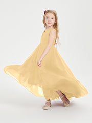 Cascading Skirt Boho Dresses for Junior Bridesmaids Gold