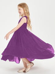 Cascading Skirt Boho Dresses for Junior Bridesmaids Grape