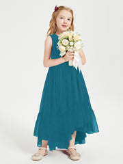 Cascading Skirt Boho Dresses for Junior Bridesmaids Ink Blue