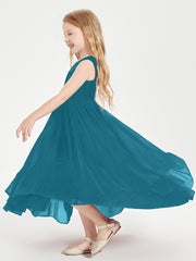 Cascading Skirt Boho Dresses for Junior Bridesmaids Ink Blue