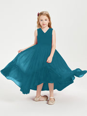Cascading Skirt Boho Dresses for Junior Bridesmaids Ink Blue