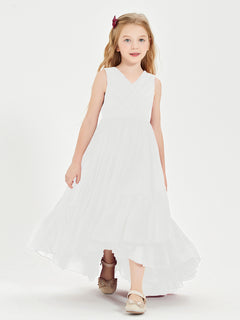 Cascading Skirt Boho Dresses for Junior Bridesmaids Ivory