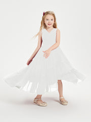 Cascading Skirt Boho Dresses for Junior Bridesmaids Ivory