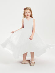 Cascading Skirt Boho Dresses for Junior Bridesmaids Ivory