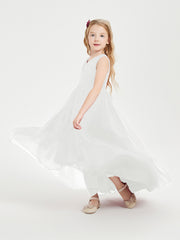 Cascading Skirt Boho Dresses for Junior Bridesmaids Ivory