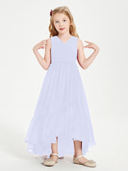 Cascading Skirt Boho Dresses for Junior Bridesmaids Lavender