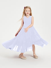 Cascading Skirt Boho Dresses for Junior Bridesmaids Lavender